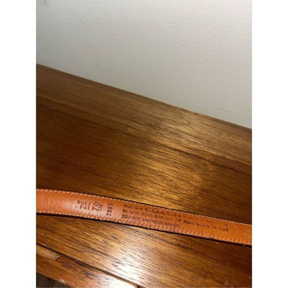 Women’s Vintage Brown Leather Thin Coach Belt 28” - Picture 2 of 3